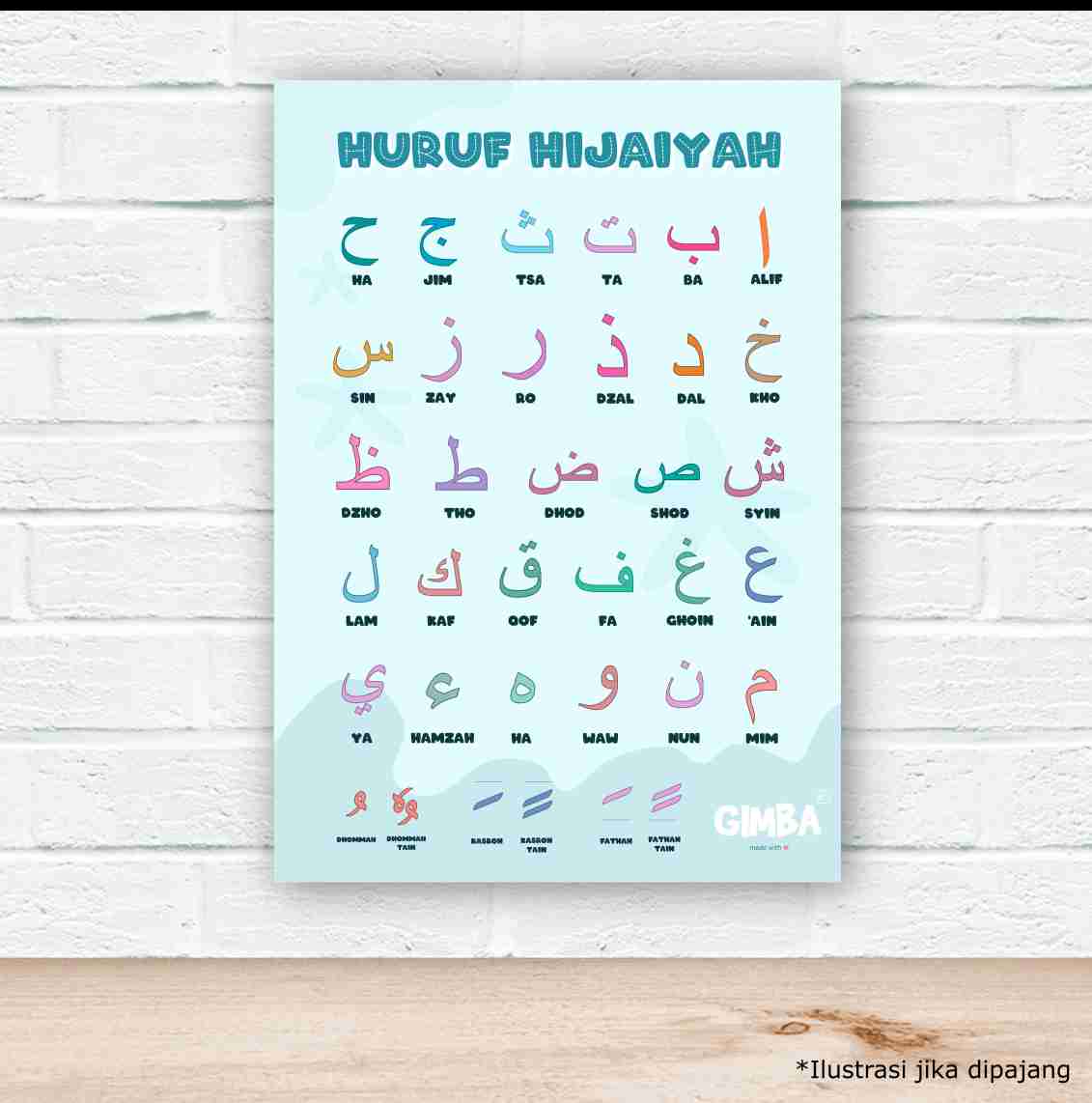 Poster Hijaiyah - Gimba Kids