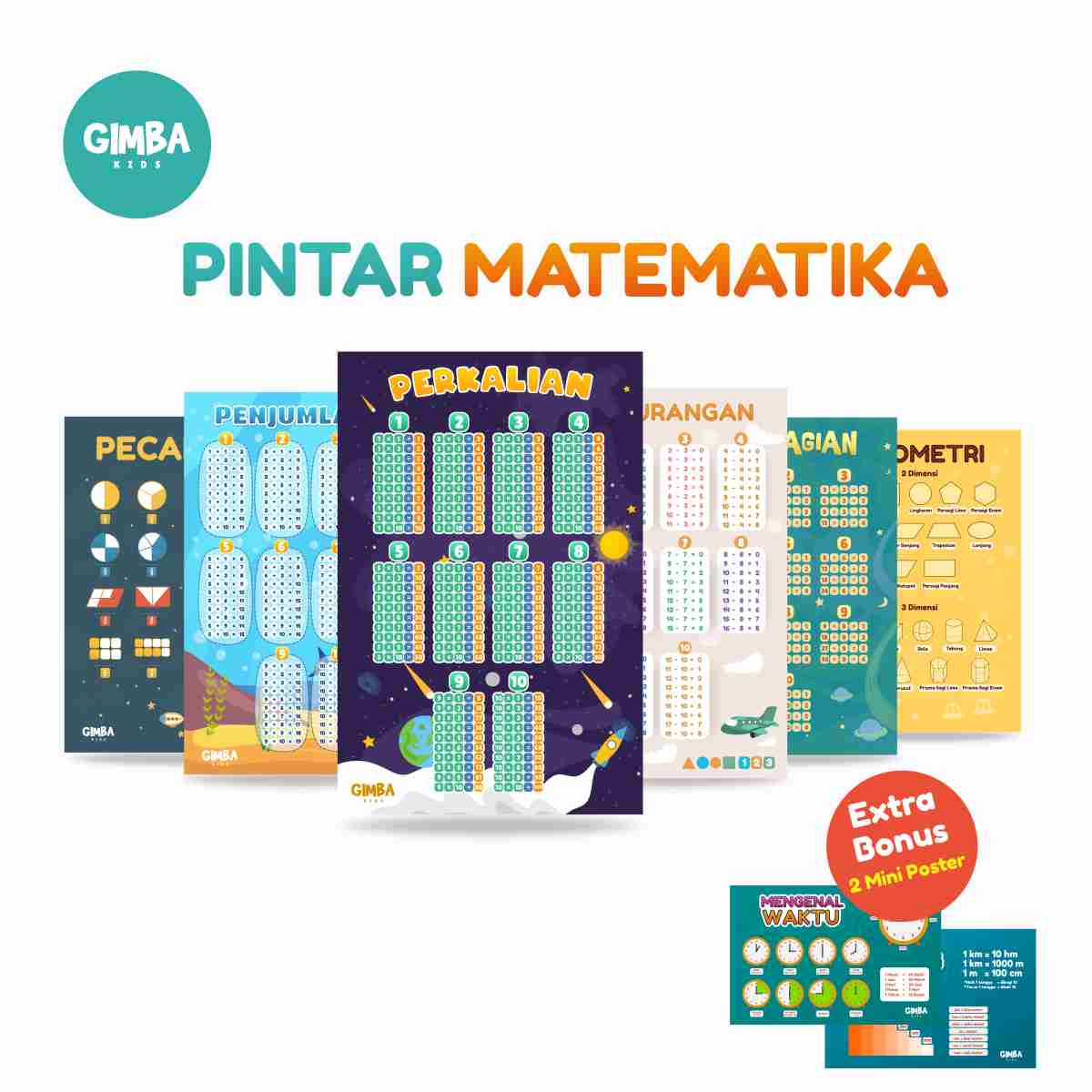 Poster Seri Pintar Matematika - Gimba Kids